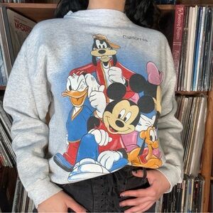 Disney Gray Sweatshirt with Colorful Characters